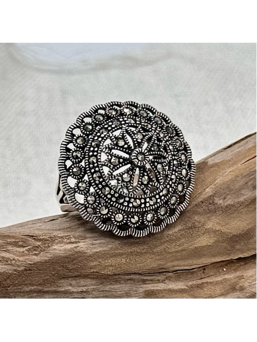 925 Sterling Marcasite Ring
